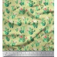 thumbnail image 1 of Soimoi Cotton Voile Fabric Floral & Cactus Tree Print Fabric by The Yard 56 Inch Wide, 1 of 1