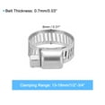thumbnail image 2 of Abrazadera para mangueras Uxcell, ajustable de acero inoxidable de 1/2" a 3/4", abrazaderas de tornillo para línea de combustible, paquete de 12, 2 of 7