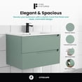 thumbnail image 3 of Citiscape Modern Bathroom Vanity with Textured Drawer Fronts 30" Wide - Mint Green - Sink Included, 3 of 11