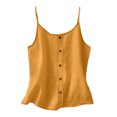 thumbnail image 4 of Tank Top for Women Linen, 2026 Summer Comfy Casual Loose Lightweight Sleeveless Shirts, Yellow M, 4 of 6