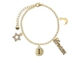 thumbnail image 2 of Delight Jewelry Goldtone Capital Letter - I - Pebble Disc - Goldtone Dream Big Charm Bracelet, 7.5+2" Extender, 2 of 4