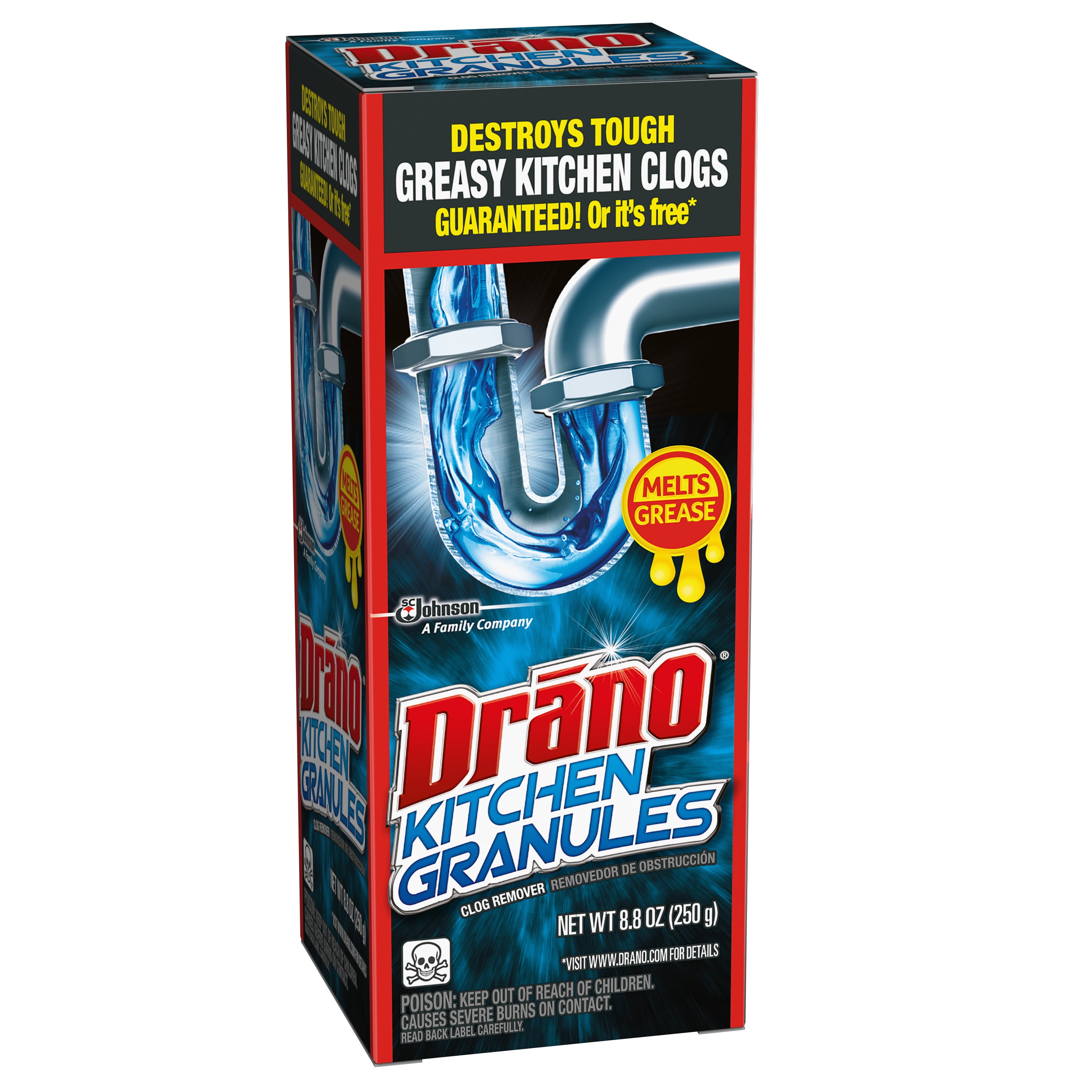 Drano Kitchen Granules Clog Remover 8 8 Oz Walmart Com Walmart Com