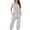 Gray#1, variant on Short Sleeve Capri Pants with Pockets Fashionable 2-Piece Women's Print Summer Pajama Set S-3XL
