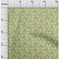 thumbnail image 1 of oneOone Velvet Yellow Fabric Leaves & Flower Floral Crafts Projects Decor Fabric Printed By The Yards 58 Inches Wide, 1 of 5