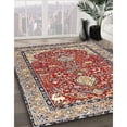 thumbnail image 3 of Ahgly Company Machine Washable Indoor Square Traditional Tan Brown Area Rugs, 3' Square, 3 of 7