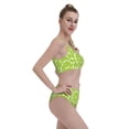 thumbnail image 6 of High Waisted Bikini Sets For Women, Cartoon Lemon Green Print Swimsuits Tummy Control, Two Pieces Bathing Suit, 6 of 8