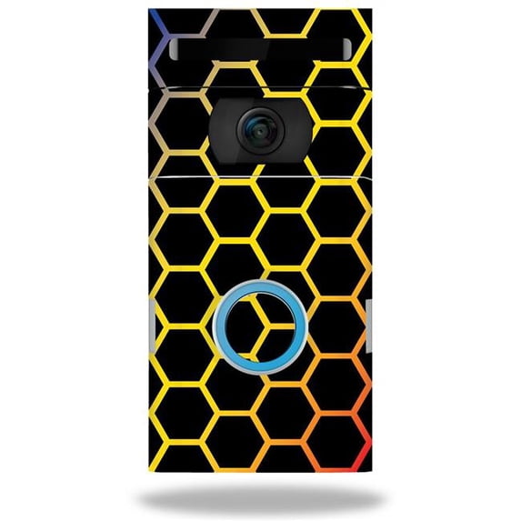 MightySkins RIVD2-Primary Honeycomb Skin Decal Wrap for Ring Doorbell 2 - Primary Honeycomb