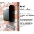 thumbnail image 2 of NACH Dominion Minimalist Mailbox, Wall Mount Mailboxes for Outside, Black and Brown, 12x10x4.5 in, 2 of 5