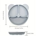 thumbnail image 3 of 1pc, Food Grade Silicone Children's Dinner Plate Bowl Suction Cup Format Cute Cartoon Bear Baby Food Supplement Tableware, 3 of 4