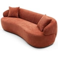 thumbnail image 3 of kevinplus 86.6'' Curved Sofa Couch for Living Room, Modern Boucle Fabric Contemporary Upholstered Living Room Sofa Couch, 3-Seat Luxury Couch for Bedroom Apartment Studio Small Space, 3 of 8