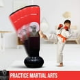 thumbnail image 4 of Atlasonix Punching Bag for Kids - Inflatable Ninja Toy with Mouth Guard, Gloves, Inflatable Foot Pump - Karate, Kickboxing, and Taekwondo Training - Fun and Safe for Boys and Girls Age 5-10 - Red, 4 of 9