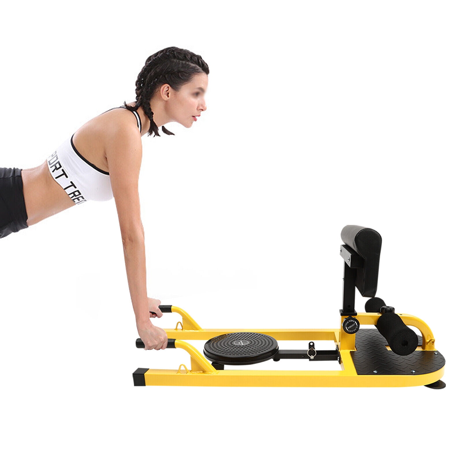 Adjustable Multi-Function Workout Station Leg Exercise Machine Strengthen Core Home Gyms, Yellow