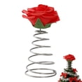 thumbnail image 2 of Mozhitti Stretchy Spring Red Rose Tree Topper Bendable Christmas Tree Decoration Flower Festive Party Table Decor Prop, 2 of 4