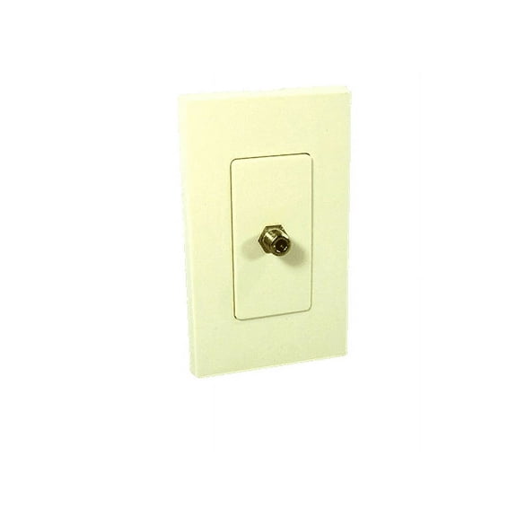 Leviton 80381-A 1-Gang Decora Wallplate Screwless, Almond