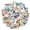 4A-50pcs, variant on 35pcs-50pcs Architectural Stickers Landmark Stationery Stickers World Stickers Decals for Luggage Laptop Suitcase