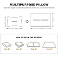 thumbnail image 6 of 70.9”W Big Full Size Futon Sofa Bed, Convertible Sleeper Sofa Bed with 2 in 1 Pillow and Blanket, 2 Seater Pull Out Couch, Comfy Velvet Couches for Living Room, Small Space, Apartment, Black, 6 of 9