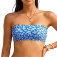 thumbnail image 6 of Yuanlong Women's Bandeau Detachable Spaghetti Straps Swimsuit Tops Padded Stylish Minimalist Beachwear Swimwear Bikini Top, 6 of 7