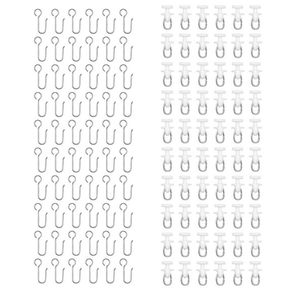 120 White Bearing Curtain Hook for Track Sliding Experience