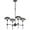 Gunmetal, variant on Kohler Lighting 27950-Ch04 Vorleigh 26" Wide 4 Light Adjustable Dome Chandelier - Brass