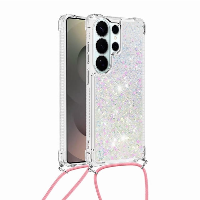 Funda FOXDOCK para Samsung Galaxy S26 Ultra con Cuerda Ajustable, Brillo Líquido, Protección Antigolpes y Lente – Ideal para Regalo