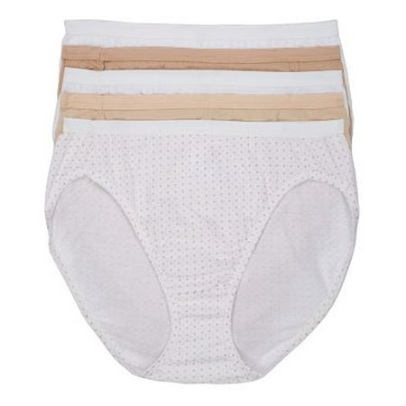 

Hanes Ultimate Women s Comfort Cotton Hi-Cut Underwear 5-Pack