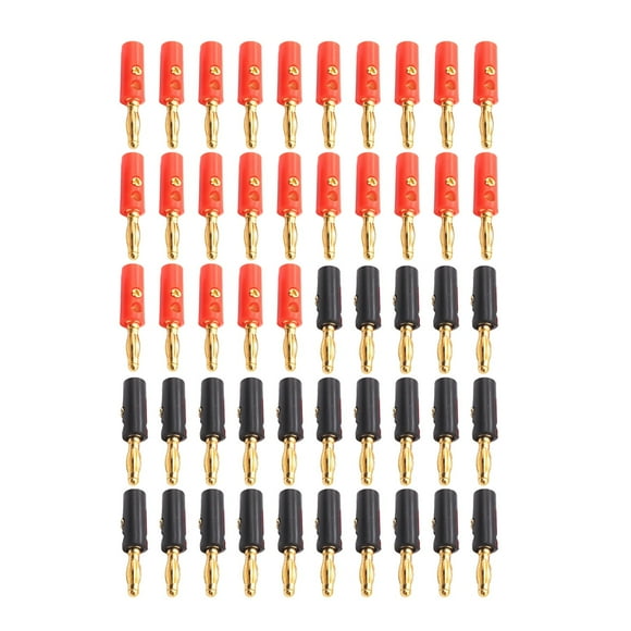 50/100pcs Gold plating 4mm banana plug test plug four -page nickel -plated plug