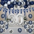 thumbnail image 2 of 30th Birthday Decorations Blue and Silver for Men 30 Birthday Balloons for Him Women and Navy Happy 30th Birthday Bunting Banner for Men Her Femal Male 30 Years Anniversary Birthday Party Supplies, 2 of 6