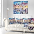 thumbnail image 3 of Designart City at Night with People - Cityscape Throw Pillow - 18x18, 3 of 5