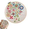 thumbnail image 4 of Beginner Embroidery Practice Kits for Adults Easily to Learn Floral Crosses Stitching Starters Kits for Kids Flower Hand Craft DIY, 4 of 8