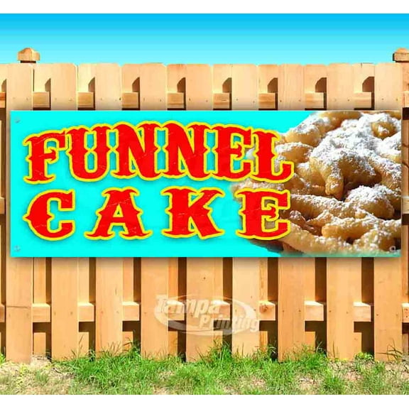 Funnel Cake 13 oz Vinyl Banner With Metal Grommets