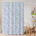 thumbnail image 6 of Shower Curtain Blue Daisy Green Leaf Shower Curtains for Bathroom Decor, Waterproof Polyester Shower Curtain Set with Hooks, Extra Long 72" x 96" Spring Floral Plant, 6 of 9