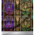 thumbnail image 1 of Soimoi Modal Satin Fabric Stripe & Paisley Ethnic Print Fabric by The Yard 42 Inch Wide, 1 of 1