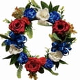thumbnail image 2 of Nkmbld 4th of July Patriotic Wreaths for Front Door, Independence Day Artificial Wreath Pendant for Veterans Day Memorial Day Flag Day Wall Window Decor, 2 of 7