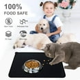 thumbnail image 5 of TiokMc Silicone Waterproof Dog & Cat Feeding Mat, Non-Slip, FDA Grade, Easy to Clean, BPA-Free, 18.5" x 11.5", Black, 5 of 7