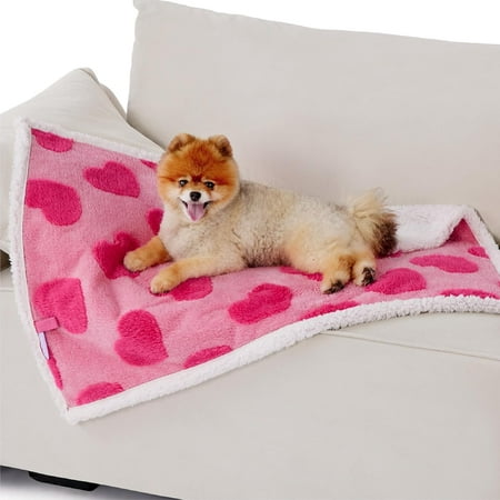 Waterproof Dog Blanket for Large Dogs - Washable Double Sided Dog Blankets with Warm Jacquard Shag and Soft Sherpa Fleece Pet Cat Blanket for King Bed Protection 3D Textured Flower