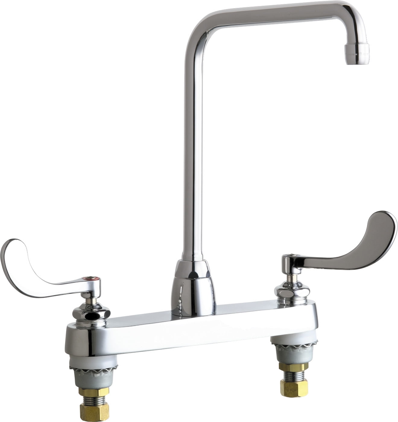 Chicago Faucets 1100 Ha8 317ab Commercial Grade High Arch Kitchen Faucet With Wrist Blade Handles