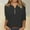 Black 1, variant on Cheap 3/4 Sleeve Tops for Women Summer Pullover Tee with Button Notch V Neck T Shirt Cotton Linen Solid Color Tops