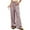 175#Light Brown, variant on Womens Striped Gingham Pants 2026 Drawstring Wide Leg Lounge Plaid Pants Cute Casual Trousers with Pockets Black M
