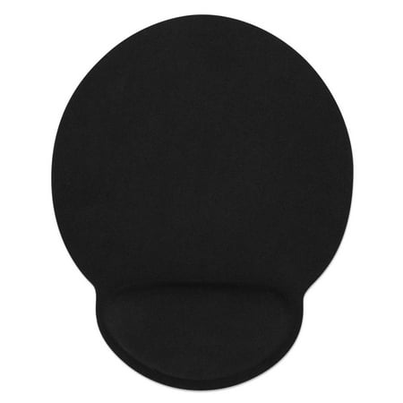 UPC: 0766623434362 | Manhattan Ergonomic Wrist Rest Mouse Pad  Gel Material  9.5 x 8 in. Surface  Non-slip Rubber Base  Black