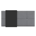 thumbnail image 6 of Oregon 42"W Rectangle Storage Ottoman Bench with Tray in Stone Gray Faux Leather, 6 of 14
