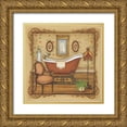 thumbnail image 1 of Lewis, Kim 26x26 Gold Ornate Wood Framed with Double Matting Museum Art Print Titled - Vintage Bath, 1 of 4