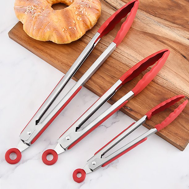 TureClos Stainless Steel BBQ Clip HeatResistant Steak Food Tongs Antiscalding Barbecue Grill