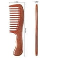 thumbnail image 3 of Onedor Handmade 100% Natural Red Sandalwood Hair Combs - Anti-Static Sandalwood Scent Natural Hair Detangler Wooden Comb (Red Sandalwood Wide Tooth), 3 of 5