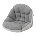 thumbnail image 1 of Cojín para silla, almohadilla de asiento de 52x52 cm de grosor con correa, suave, para cesta colgante. Gris, 1 of 8