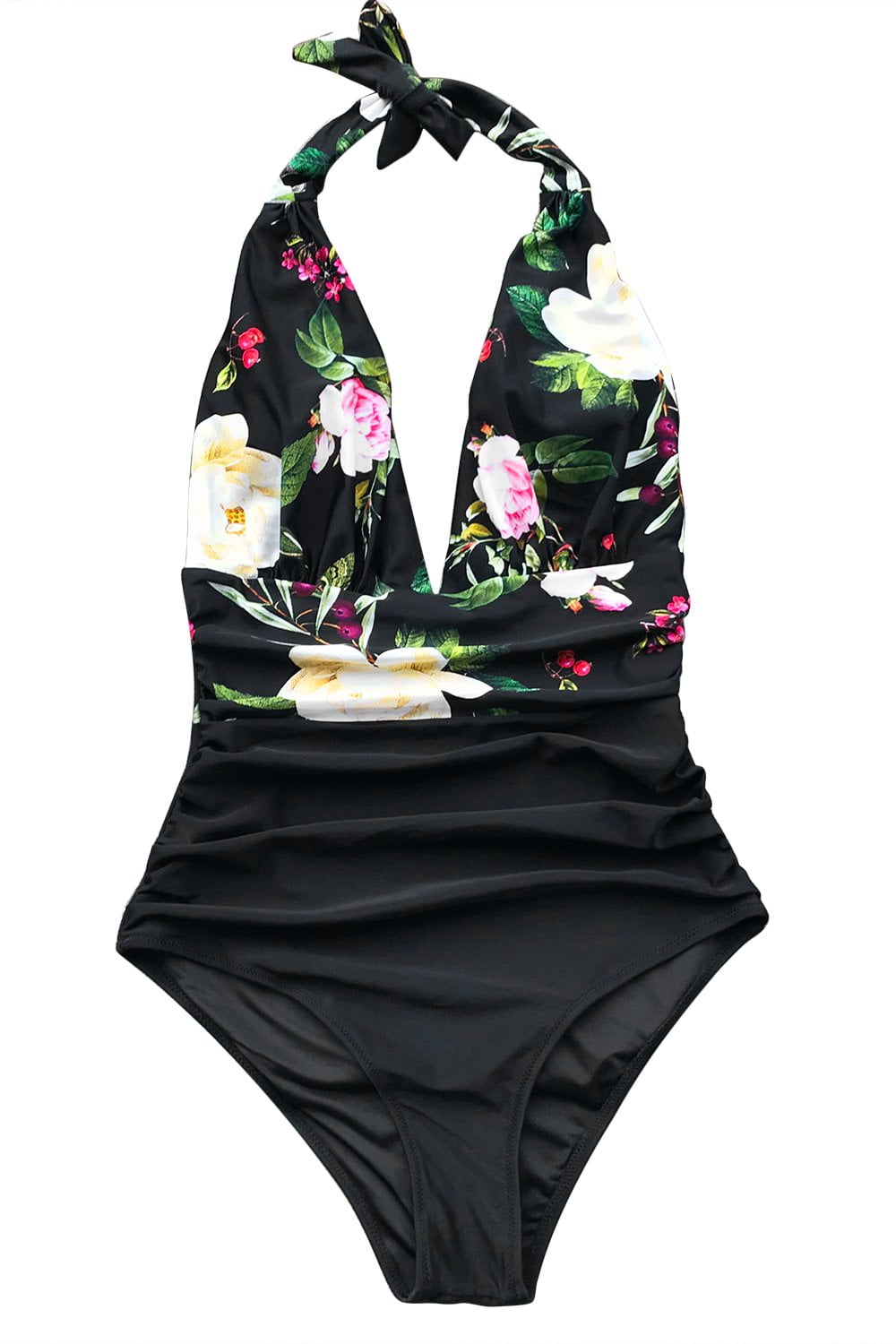 【THE MOZZ】Hani Tiered Shirring One Piece Cupshe Women's Lost Butterfly Shirring One Piece Swimsuit