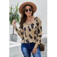 thumbnail image 3 of ABPHQTO Blusa de mujer con estampado de leopardo y manga larga, 3 of 5