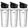 thumbnail image 1 of Blender Replacement Parts for Ninja, 3 Pack 16oz Ninja Blender Cups, 1 of 5