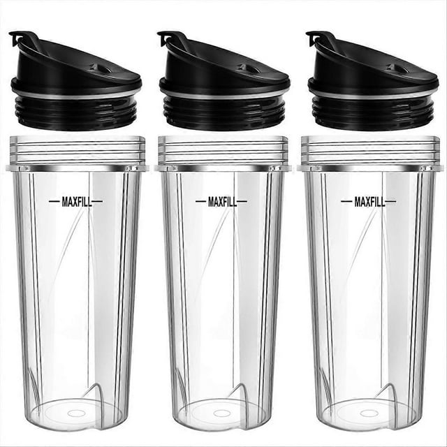 Blender Replacement Parts for Ninja, 3 Pack 16oz Ninja Blender Cups