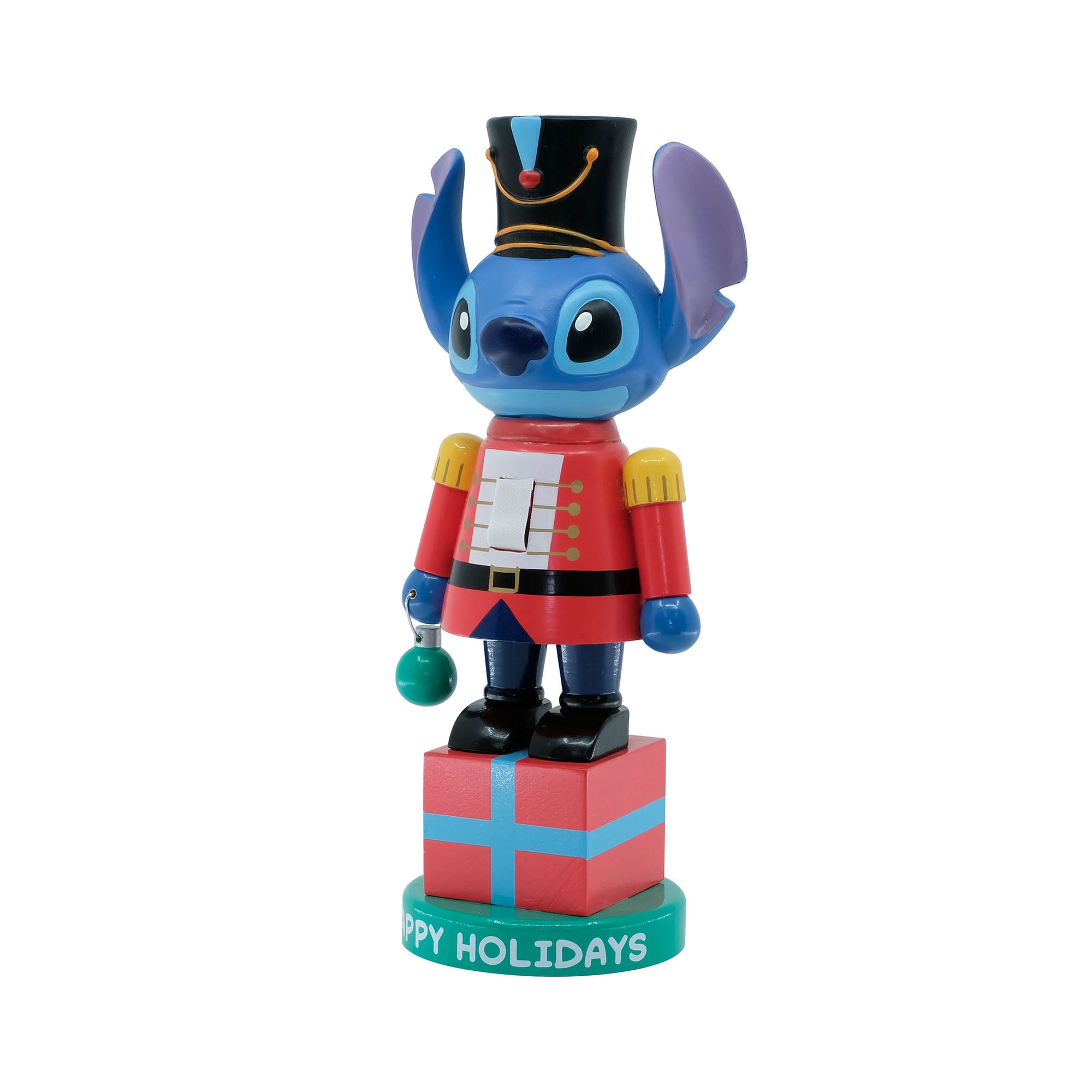 Disney, Stitch Holiday Nutcracker, 11.5 Inches Tall, Blue, Red, Table-top, Collectible, by Ruz
