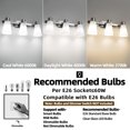thumbnail image 5 of Vanity Lights for Bathroom Lighting Fixtures Over Mirror Sconces Wall Lighting Lamp with Brushed Nickel Finish and Milky Glass Shades., 5 of 10